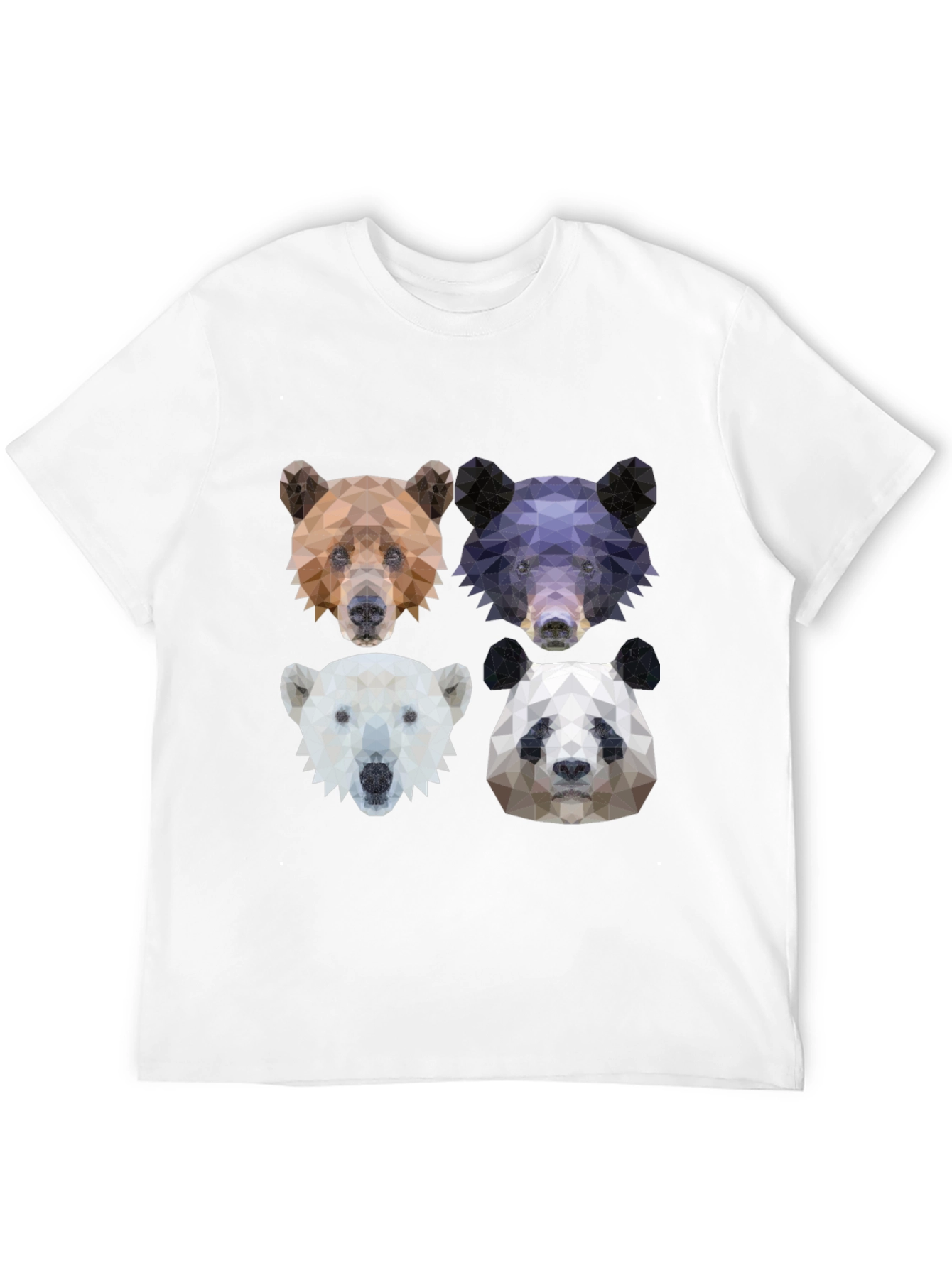 Geometric Bear Graphic T-Shirt - Animal Lover Tee
