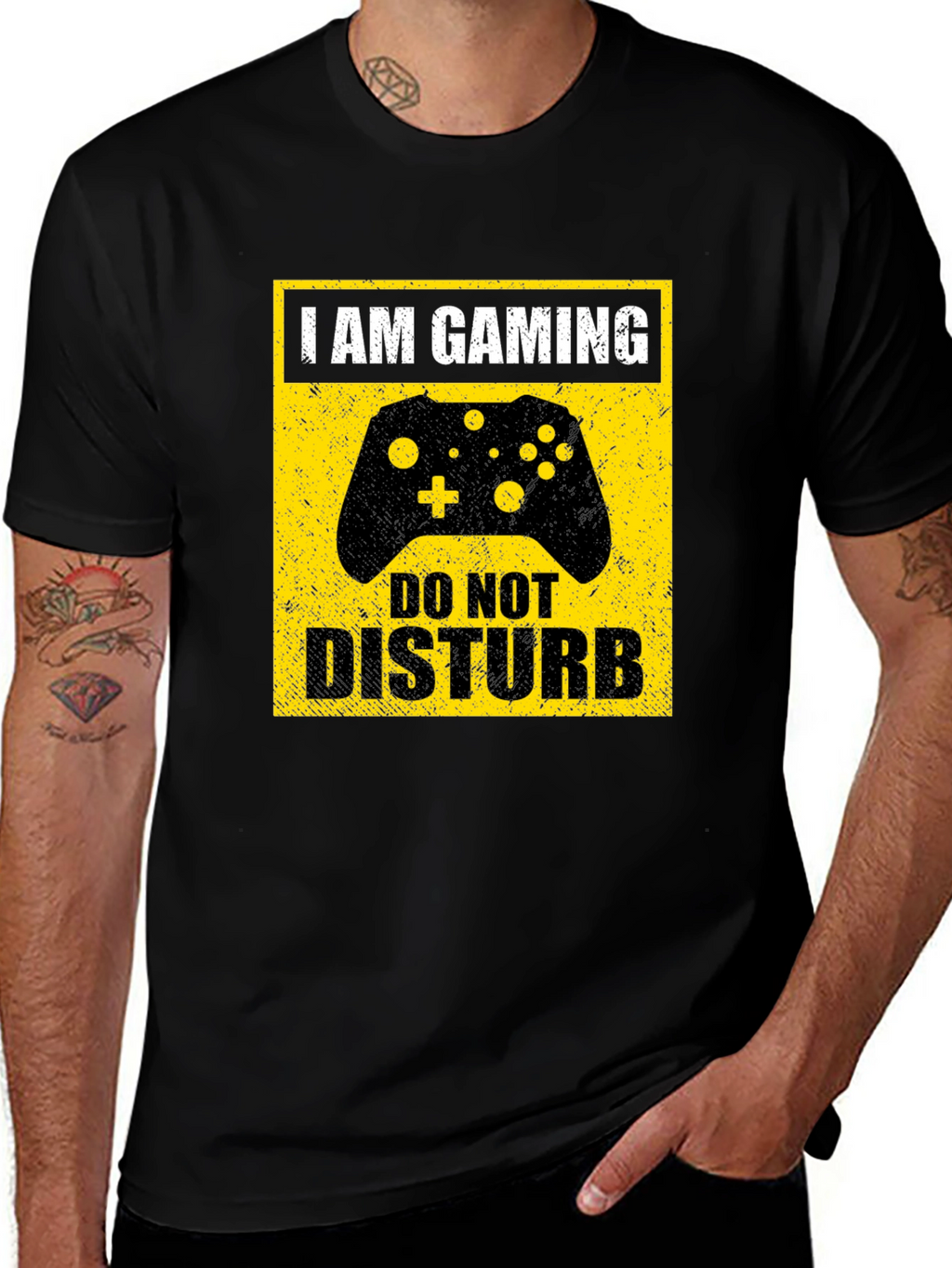 I Am Gaming Do Not Disturb Black T-Shirt