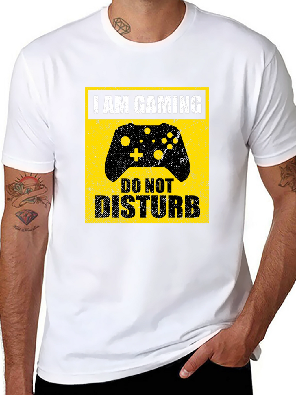 I Am Gaming Do Not Disturb Black T-Shirt