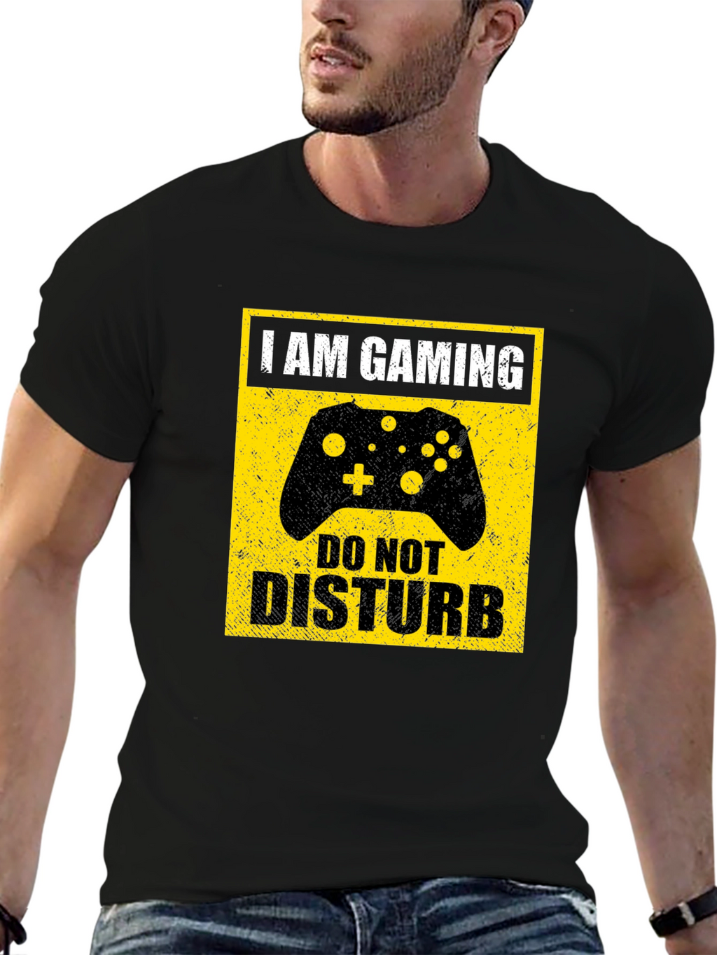 I Am Gaming Do Not Disturb Black T-Shirt