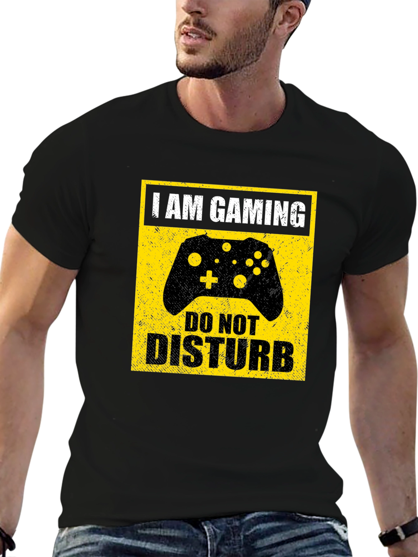 I Am Gaming Do Not Disturb Black T-Shirt