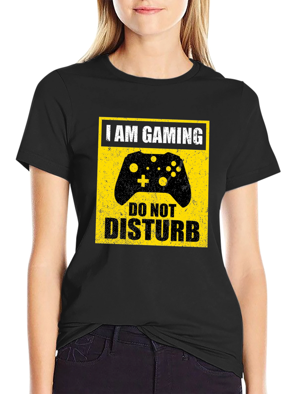 I Am Gaming Do Not Disturb Black T-Shirt
