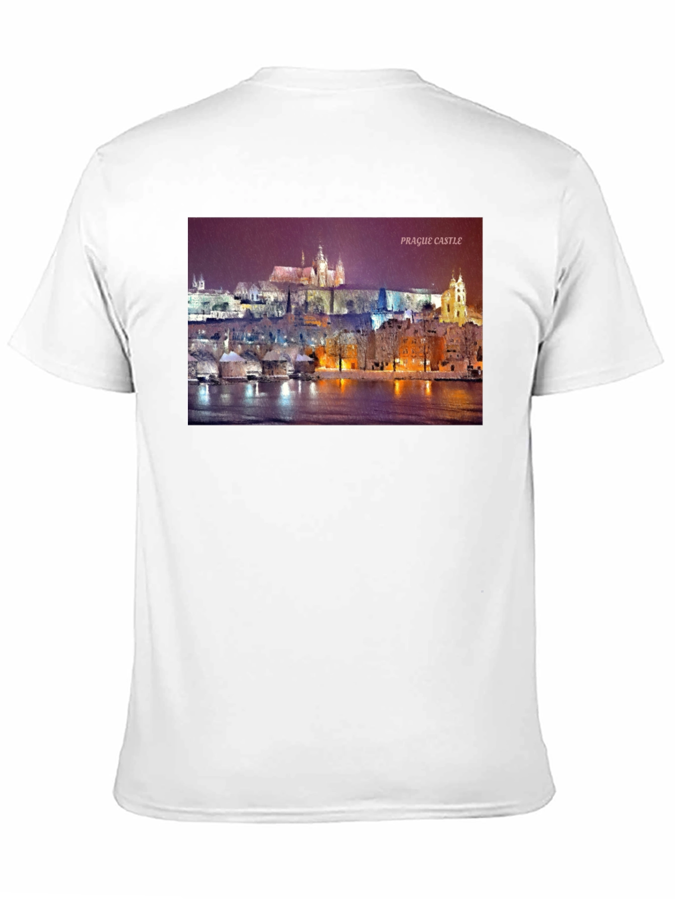 Prague Castle Graphic Tee - Black Crew Neck