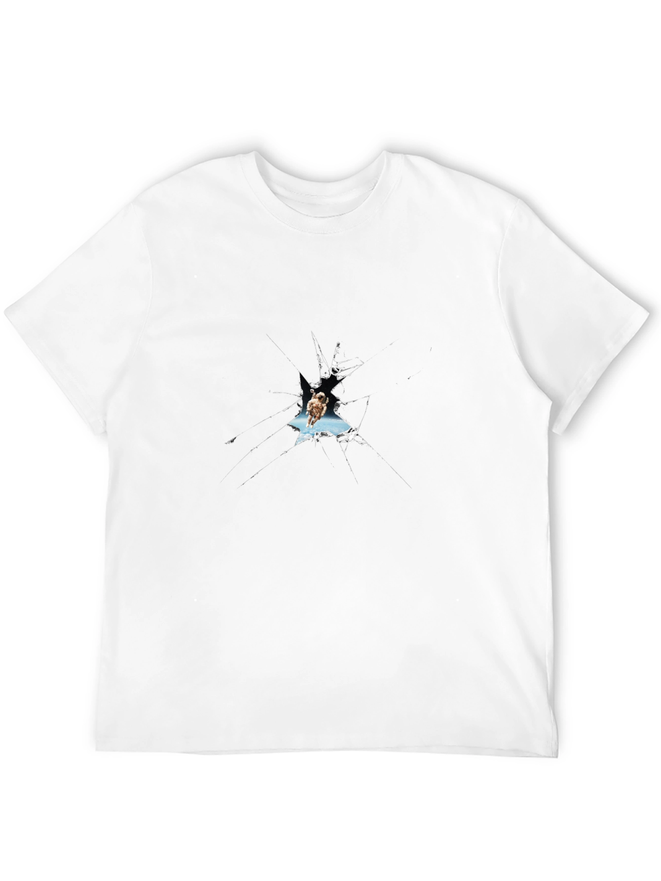 Shattered Glass Owl Graphic Black T-Shirt