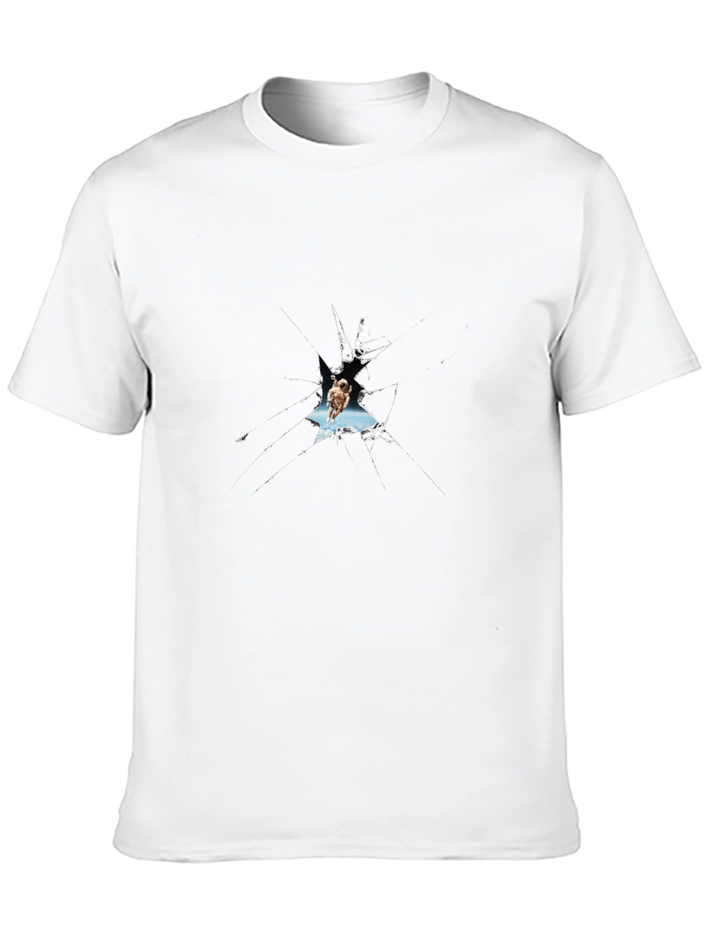 Shattered Glass Owl Graphic Black T-Shirt