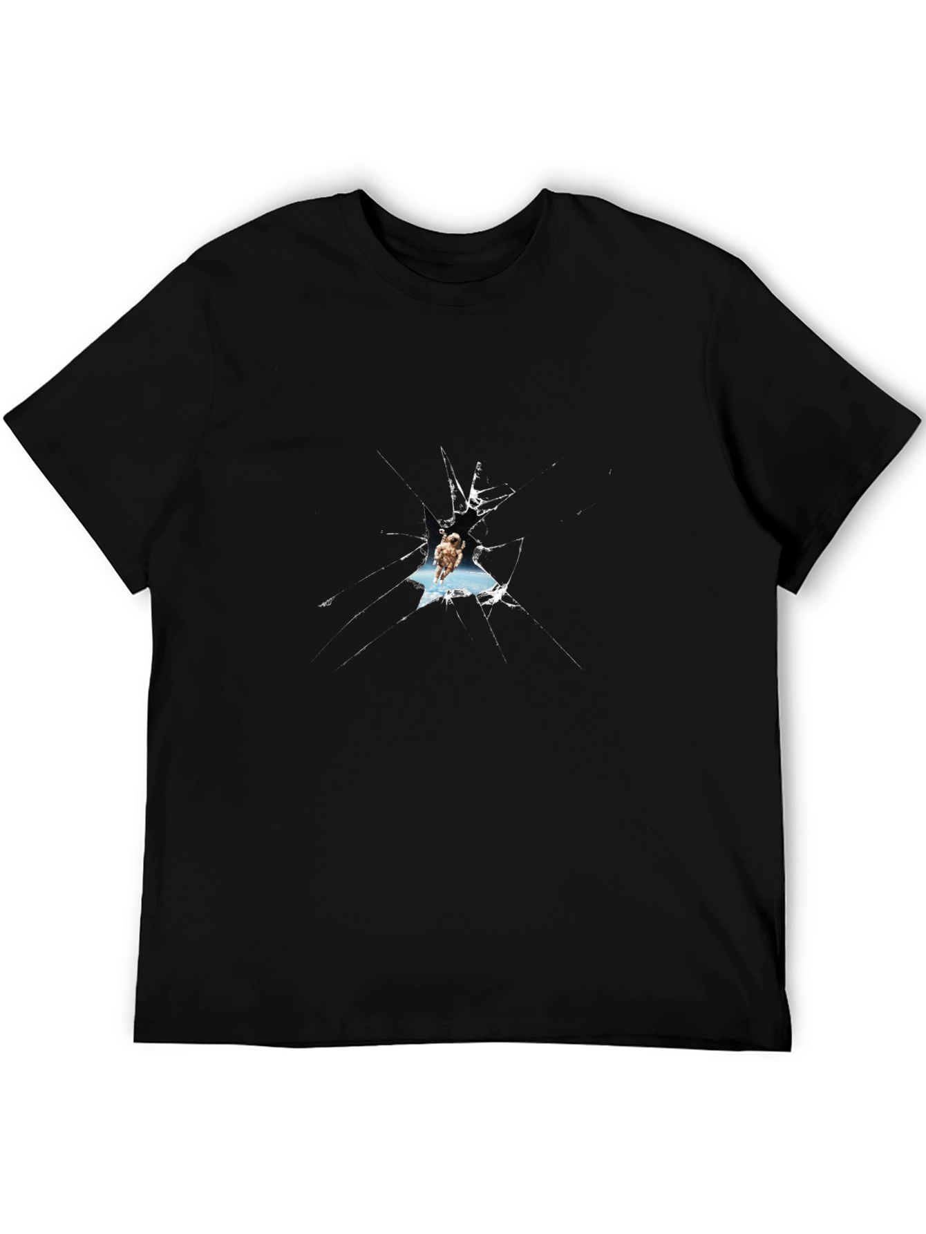 Shattered Glass Owl Graphic Black T-Shirt