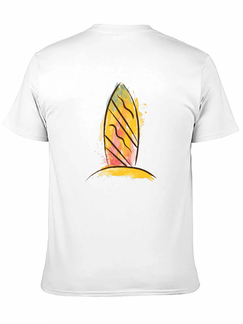 Abstract Surfboard Graphic Black T-Shirt