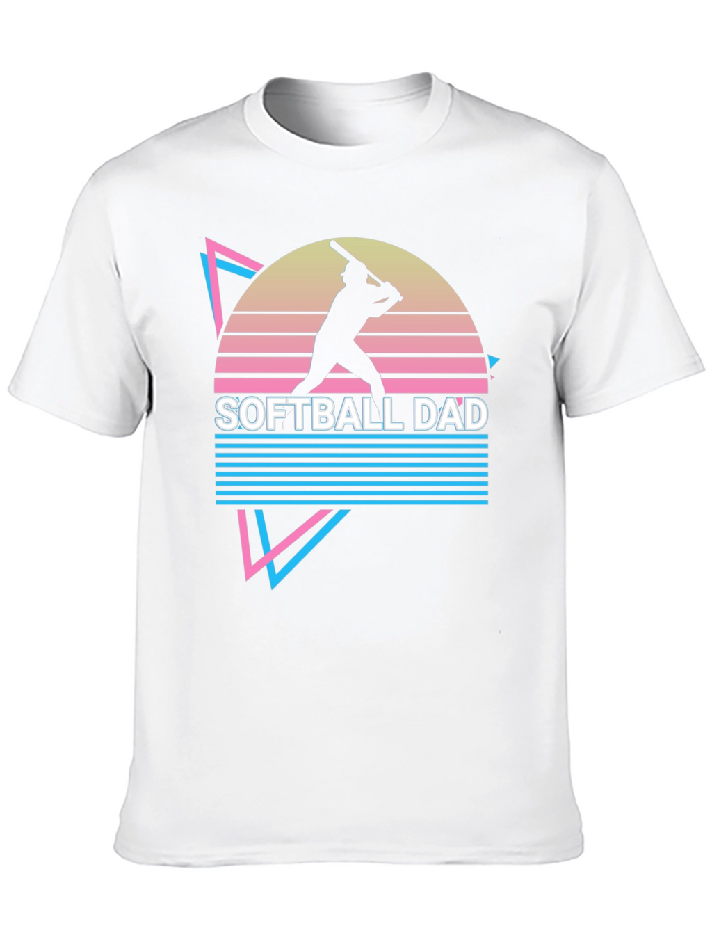 Softball Dad Retro Graphic T-Shirt