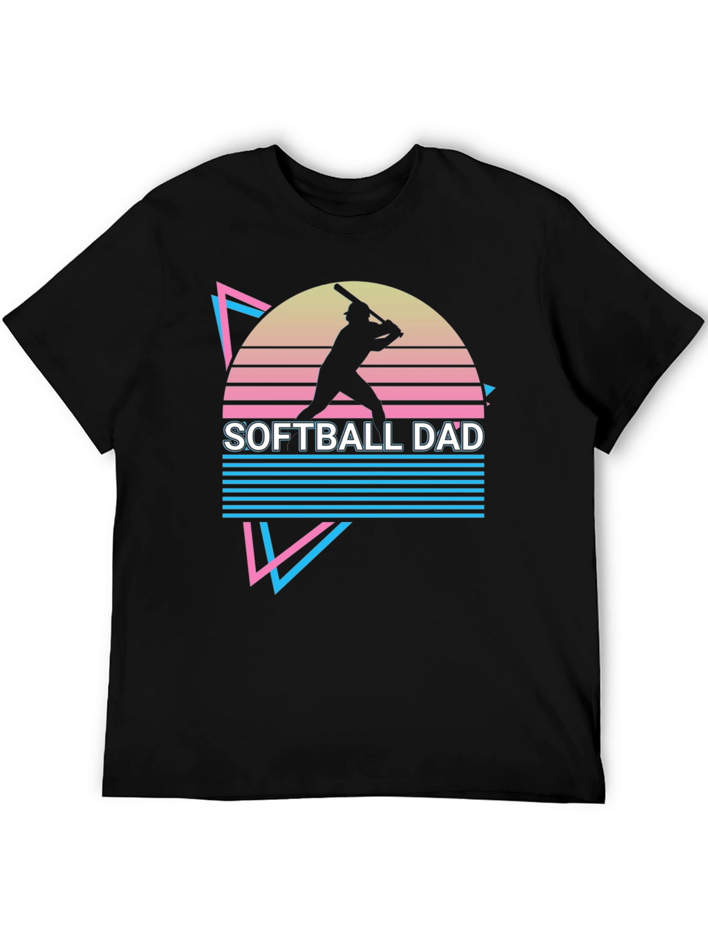 Softball Dad Retro Graphic T-Shirt