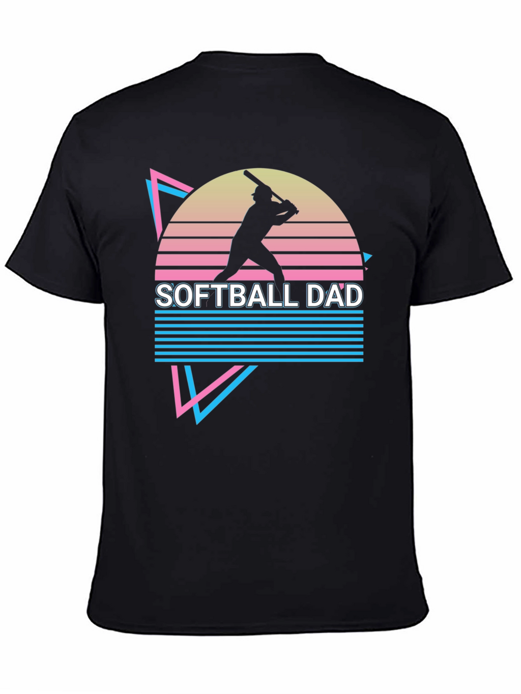 Softball Dad Retro Graphic T-Shirt