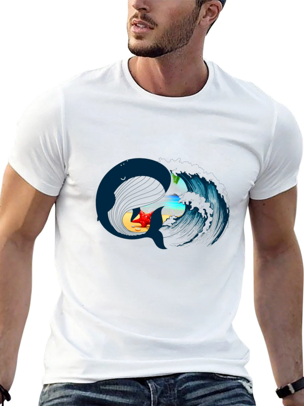 Whale Wave T-Shirt - Ocean Lovers Tee