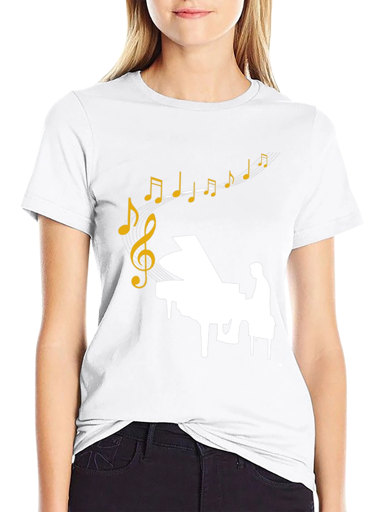 Musical Piano Graphic T-Shirt