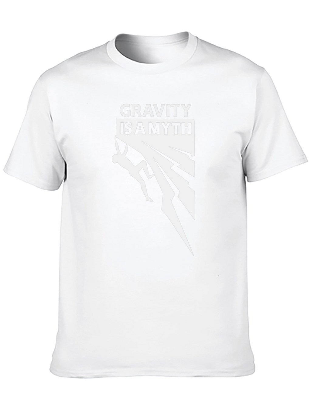 Gravity is a Myth Climbing Graphic Tee - Black