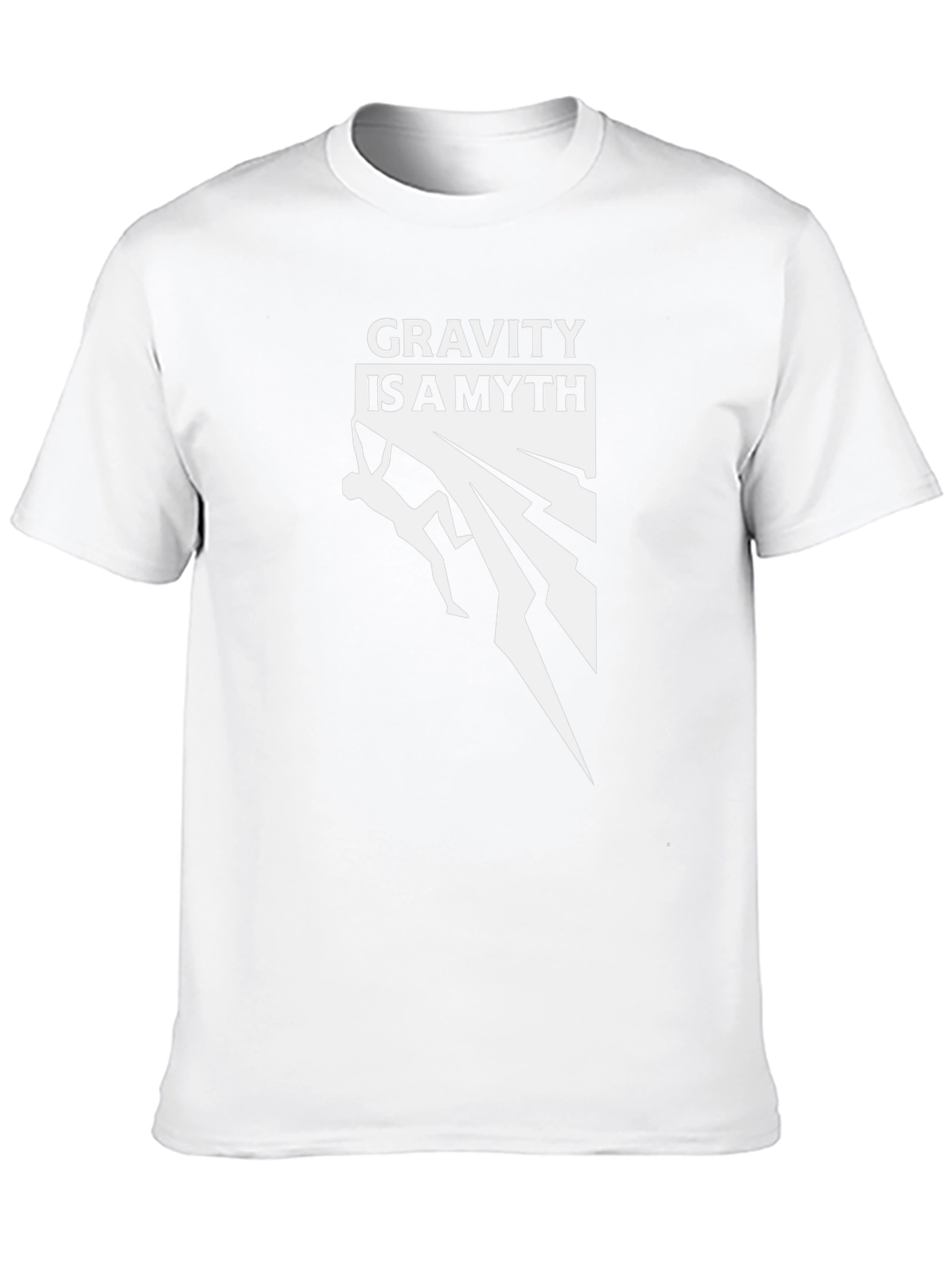 Gravity is a Myth Climbing Graphic Tee - Black