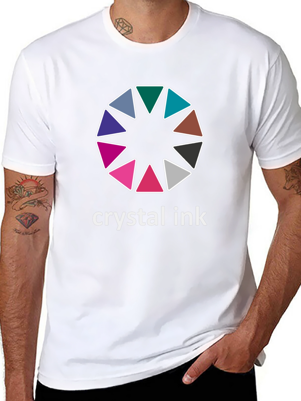 Crystal Ink Graphic Tee - Stylish Black Cotton T-Shirt