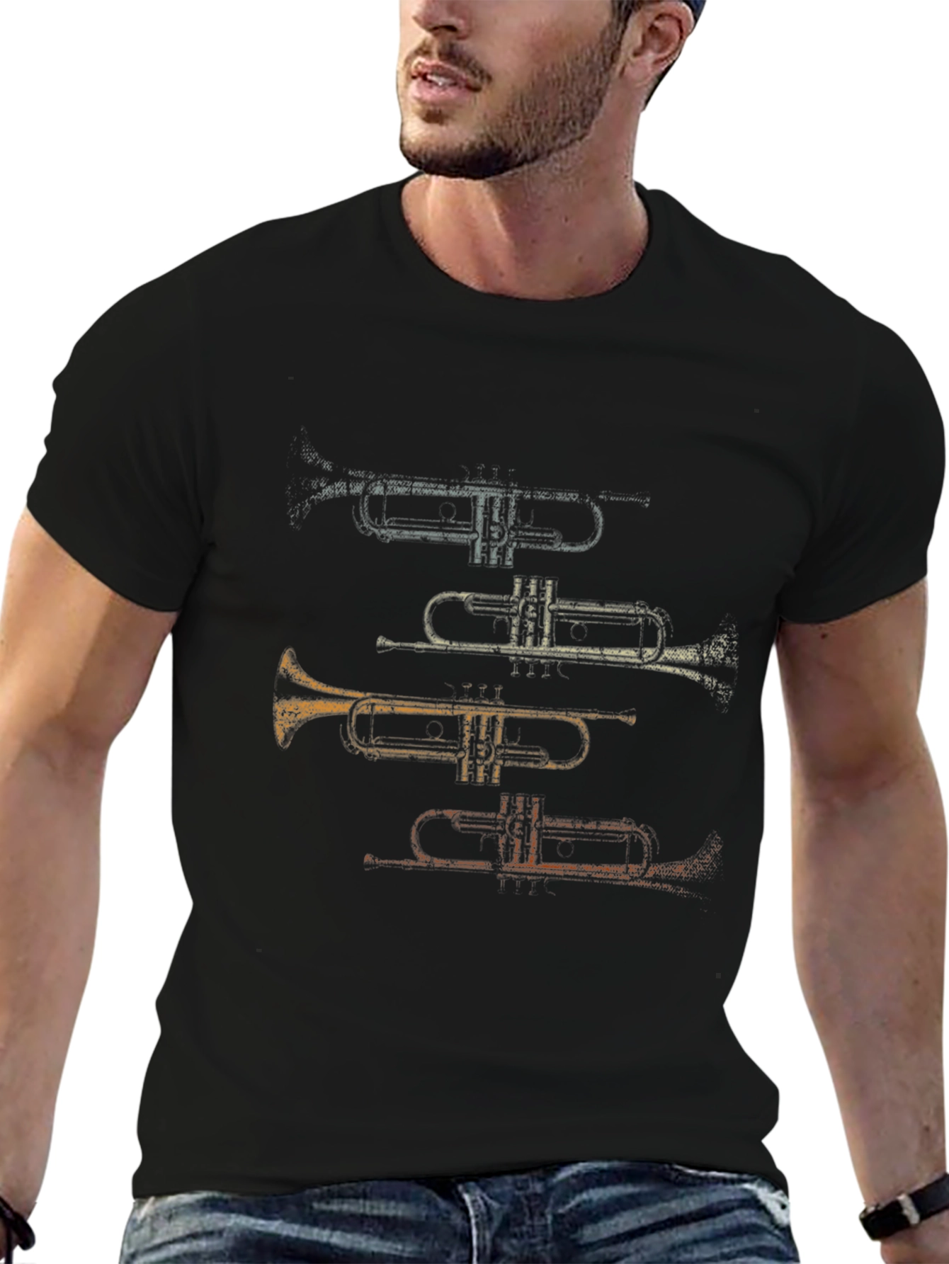 Trumpet T-Shirt: Colorful Musical Instrument Tee