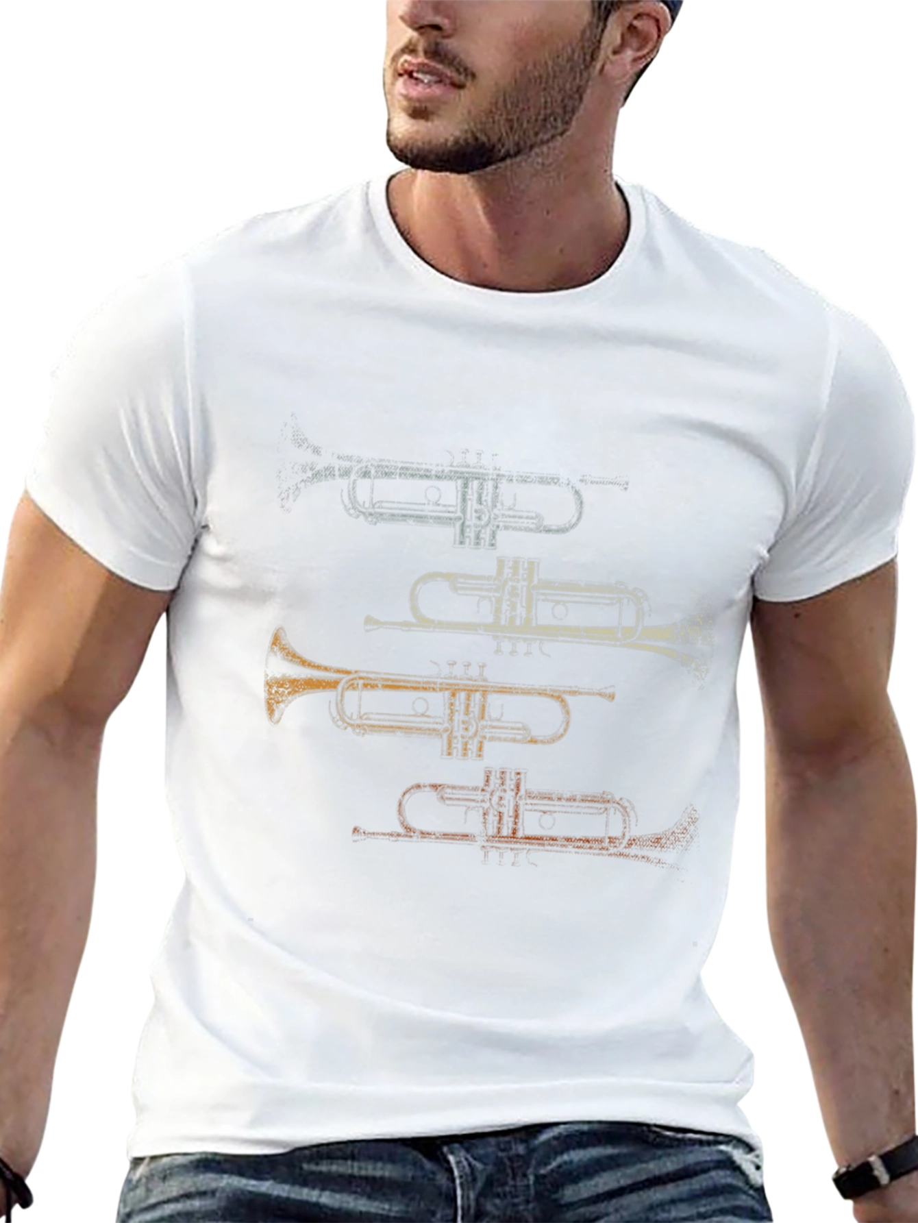 Trumpet T-Shirt: Colorful Musical Instrument Tee