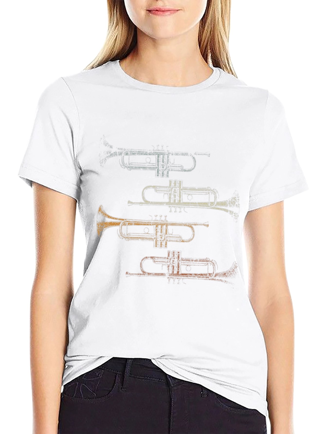 Trumpet T-Shirt: Colorful Musical Instrument Tee