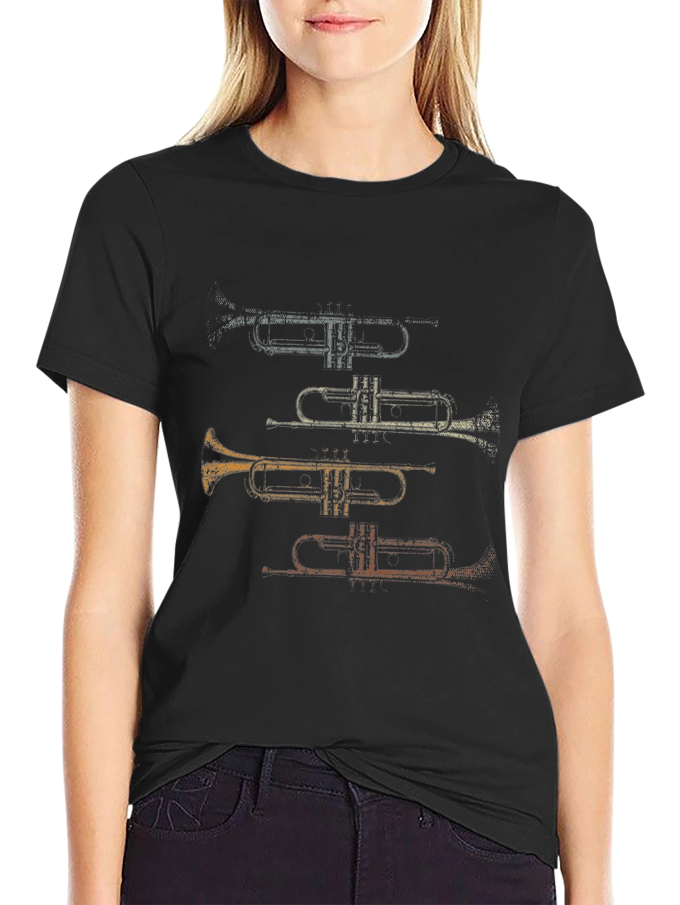 Trumpet T-Shirt: Colorful Musical Instrument Tee