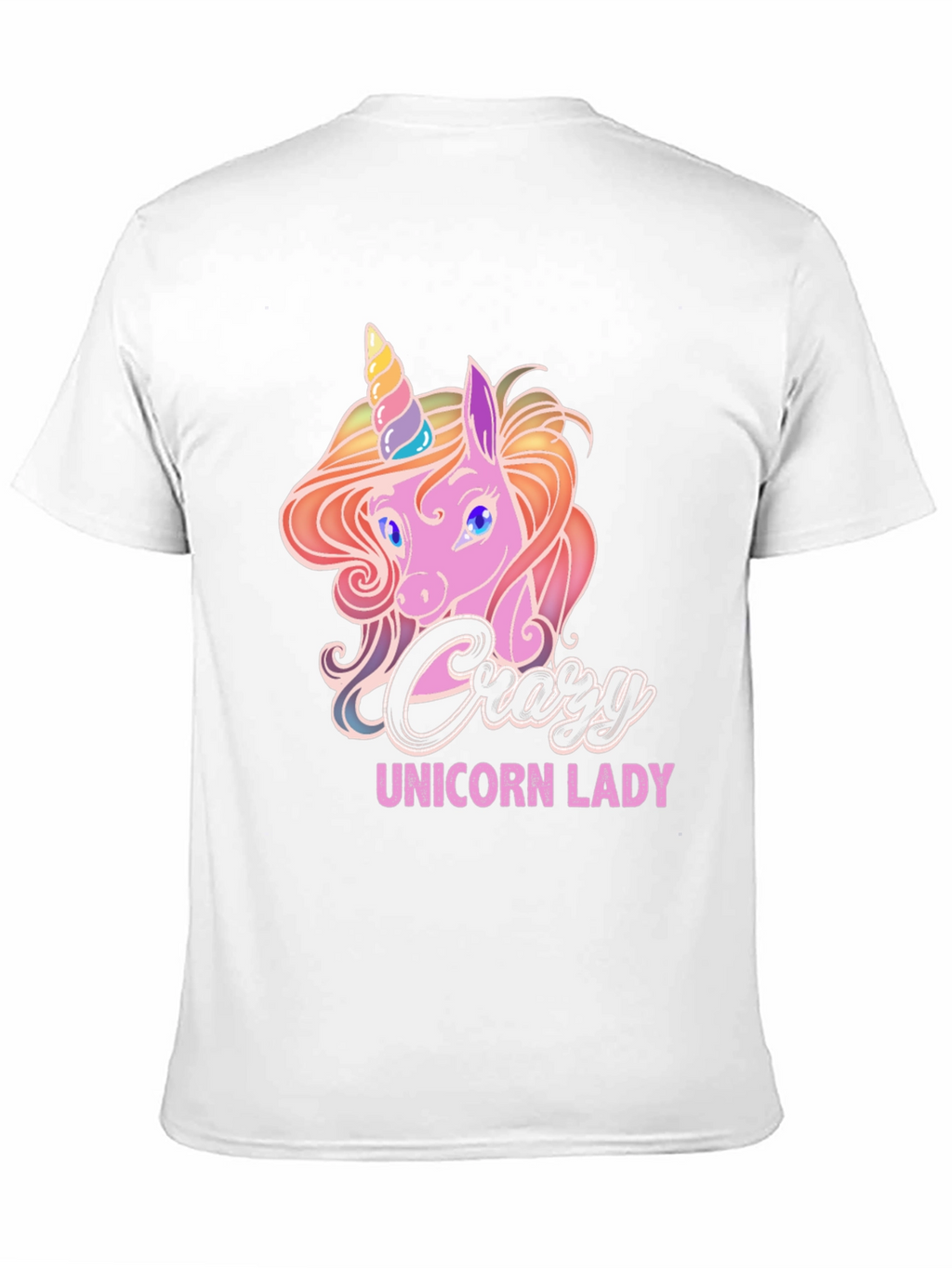 Crazy Unicorn Lady Black T-Shirt