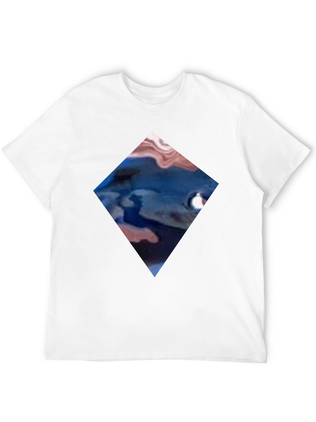 Abstract Diamond Graphic Black T-Shirt