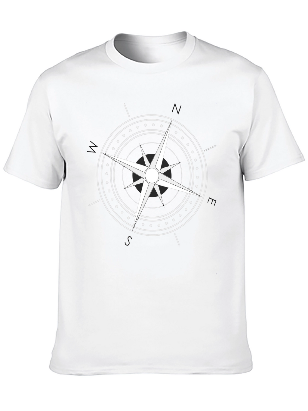 Compass Graphic Black Tee - Stylish Nautical Design