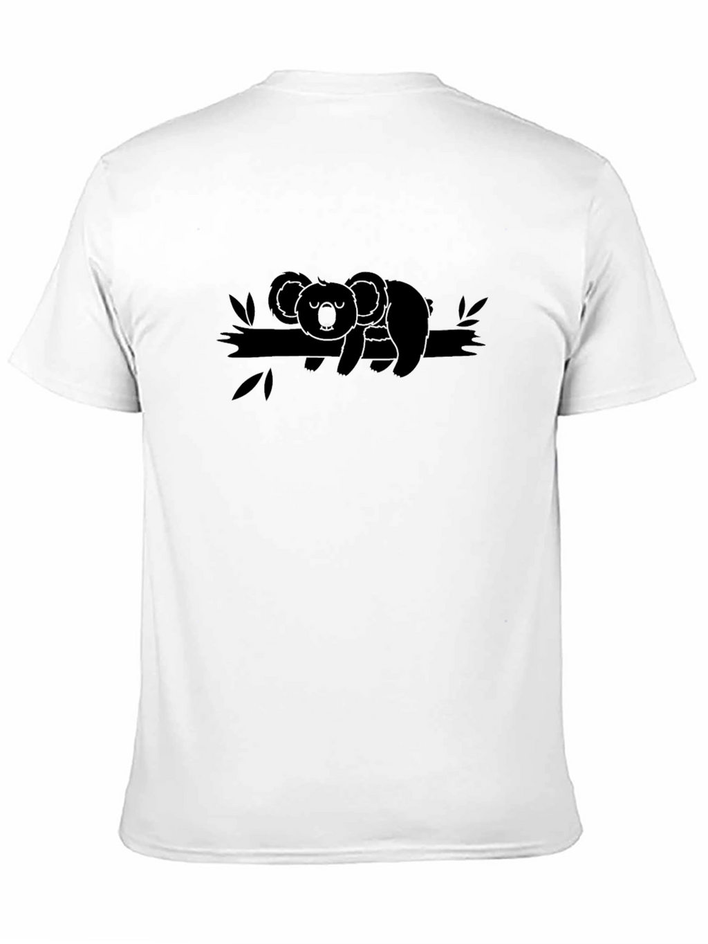 Koala on Branch Graphic Tee - Relaxed Fit Black