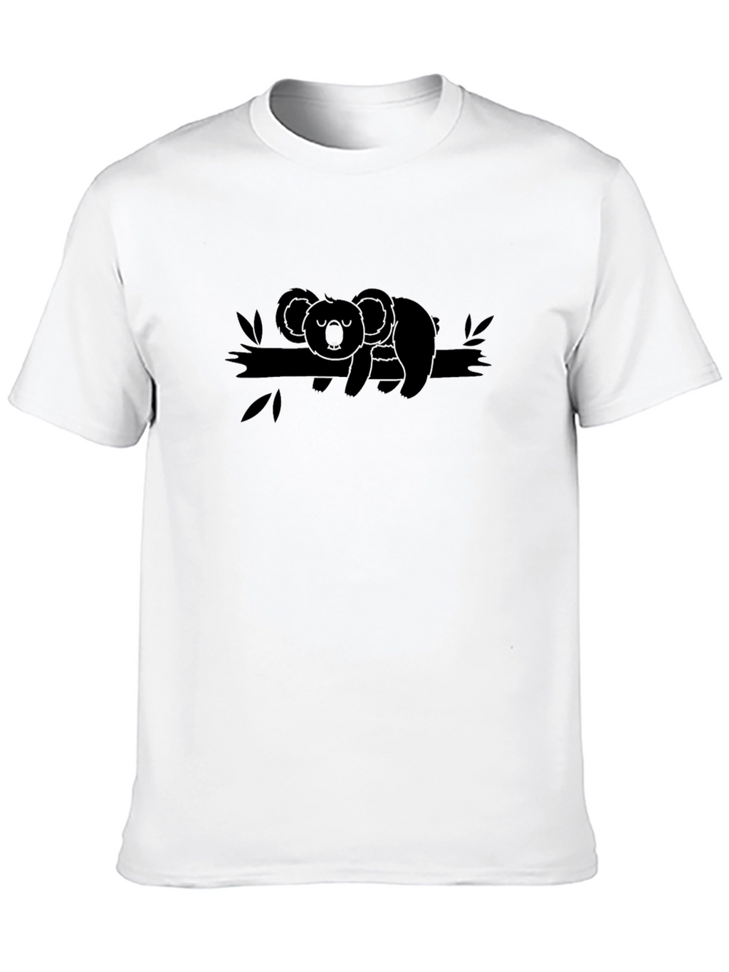 Koala on Branch Graphic Tee - Relaxed Fit Black