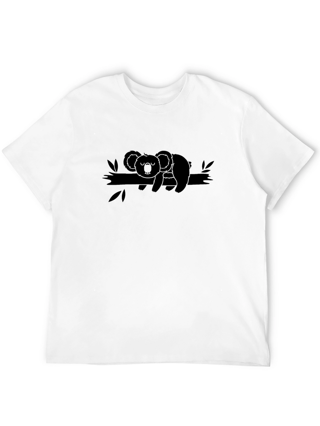 Koala on Branch Graphic Tee - Relaxed Fit Black