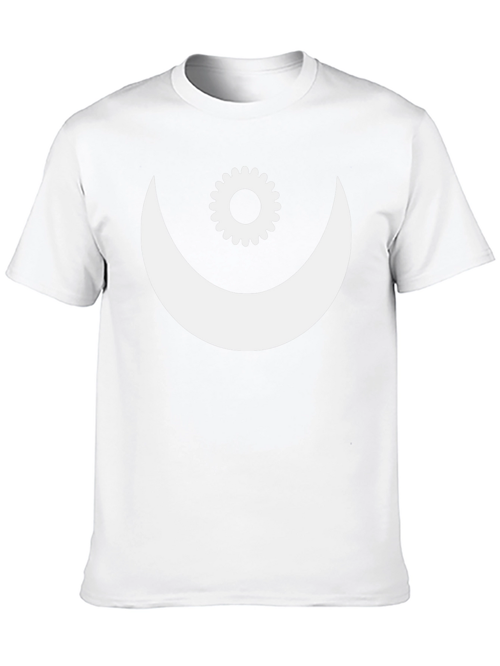 Crescent Moon & Gear Graphic Tee - Black