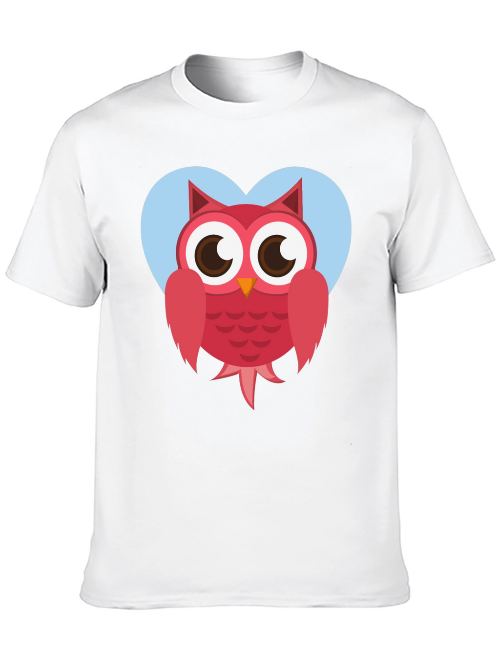 Cute Owl Heart Graphic T-Shirt - Black Cotton Tee