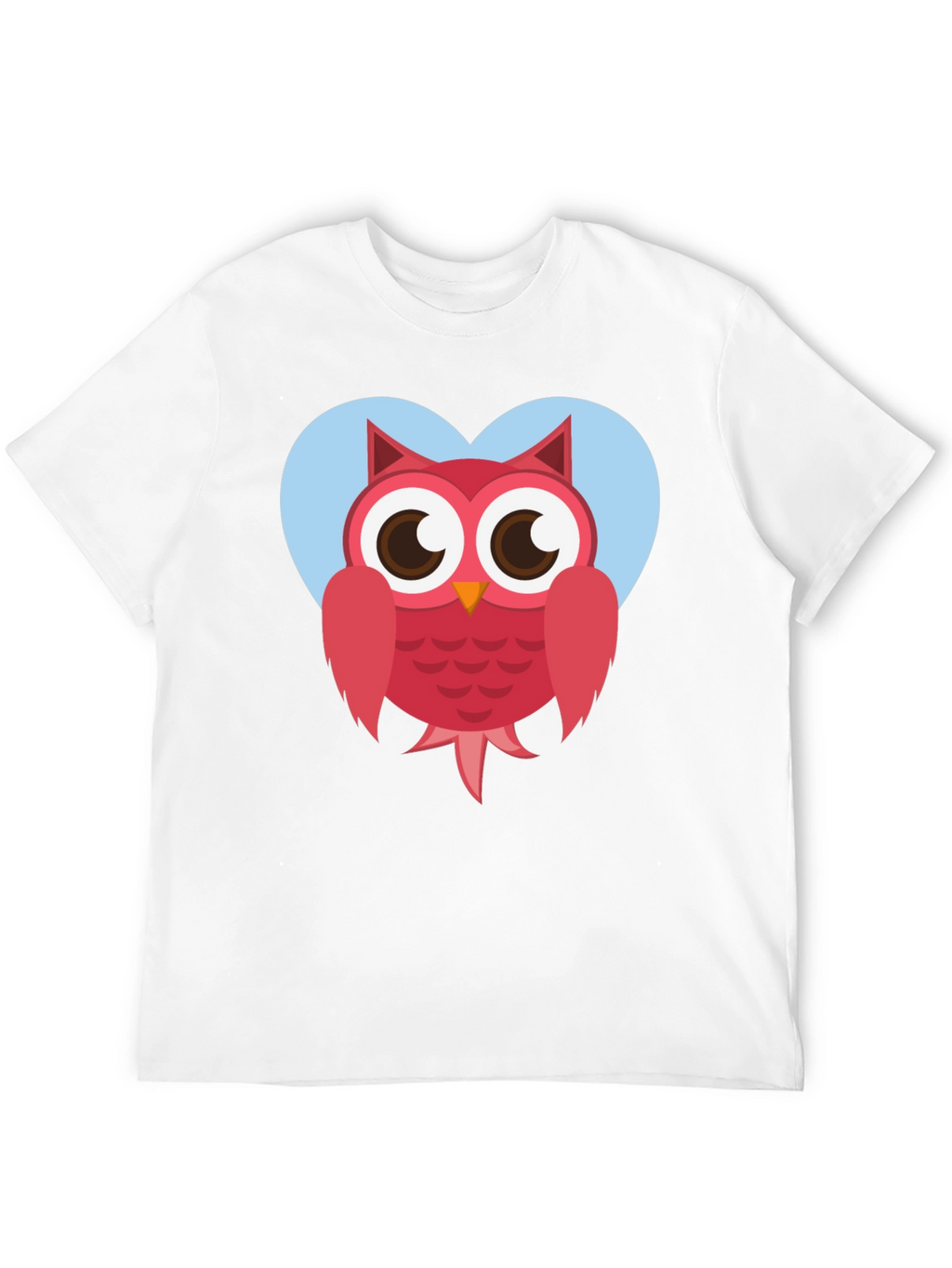 Cute Owl Heart Graphic T-Shirt - Black Cotton Tee