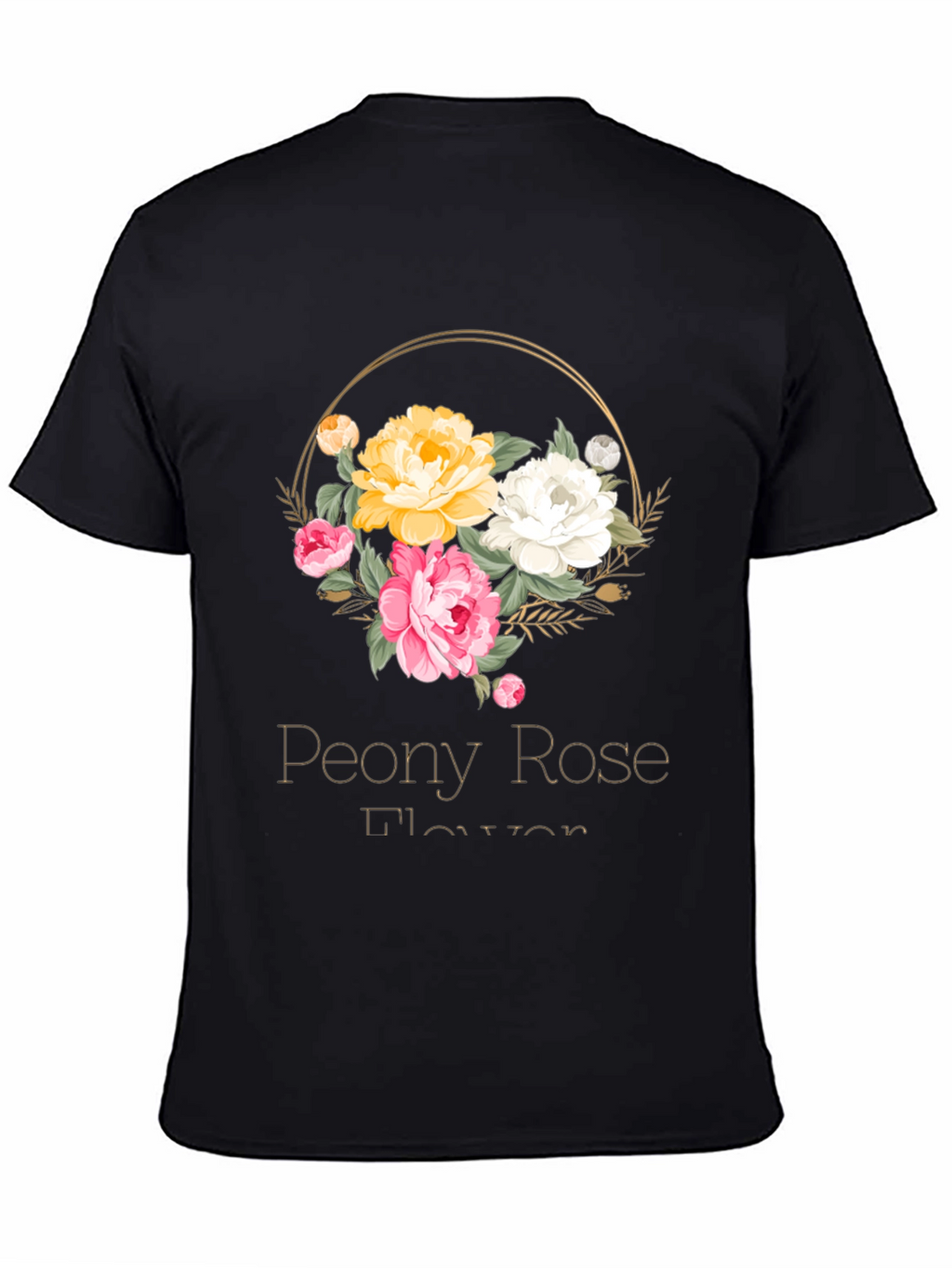 Peony Rose Flower T-Shirt Floral Graphic Tee
