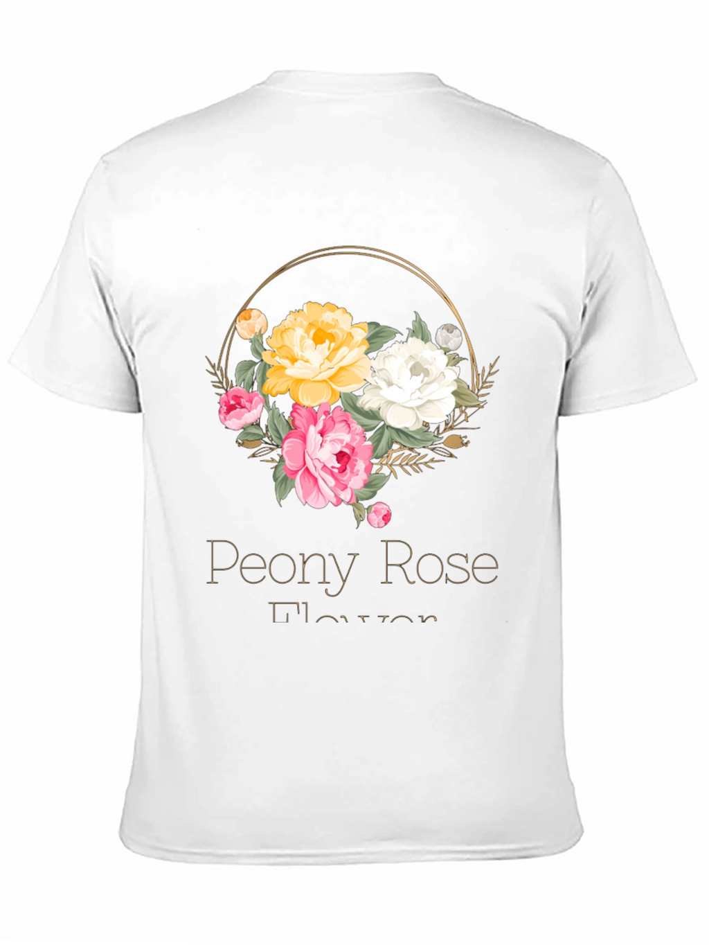 Peony Rose Flower T-Shirt Floral Graphic Tee