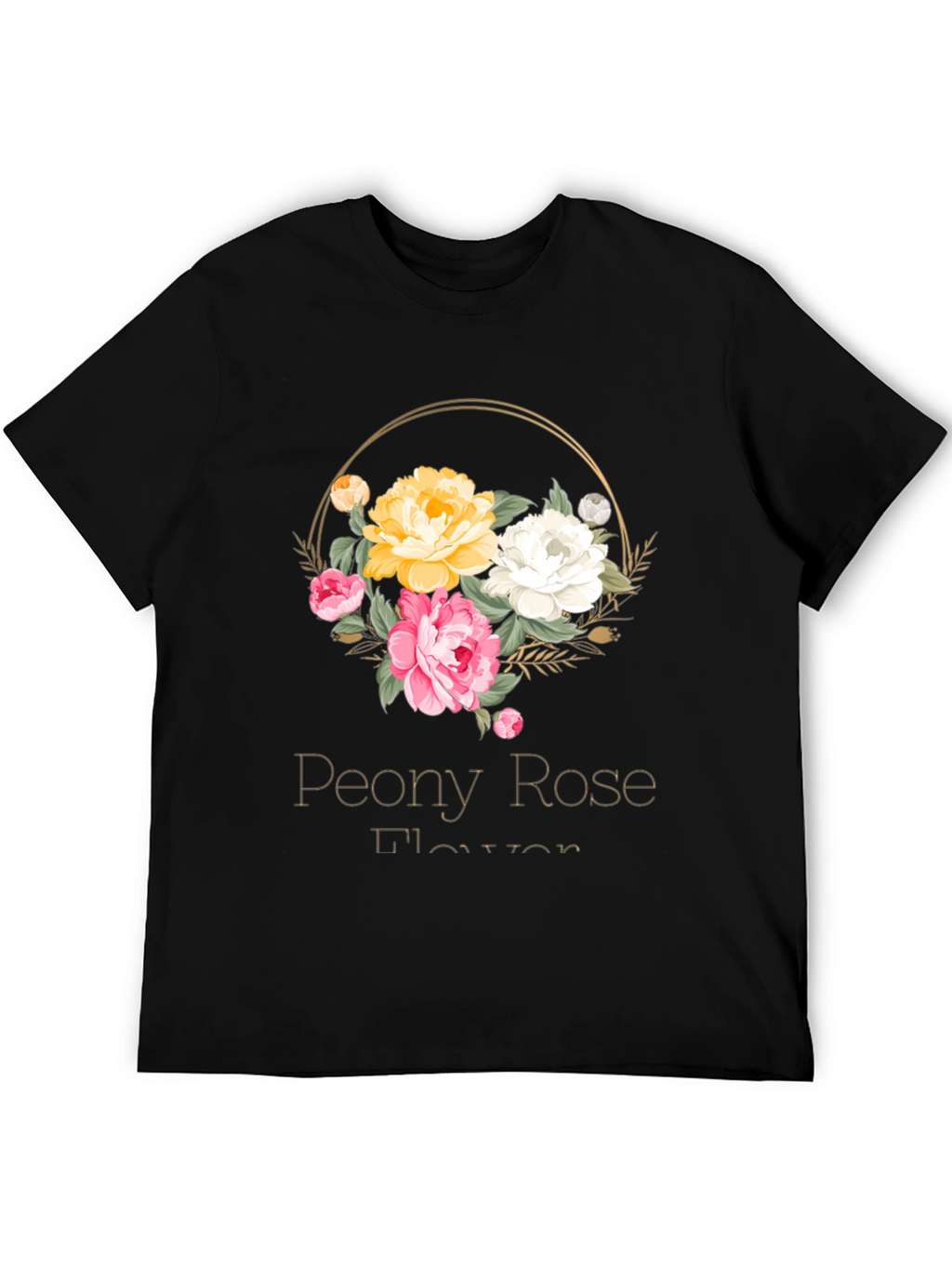 Peony Rose Flower T-Shirt Floral Graphic Tee