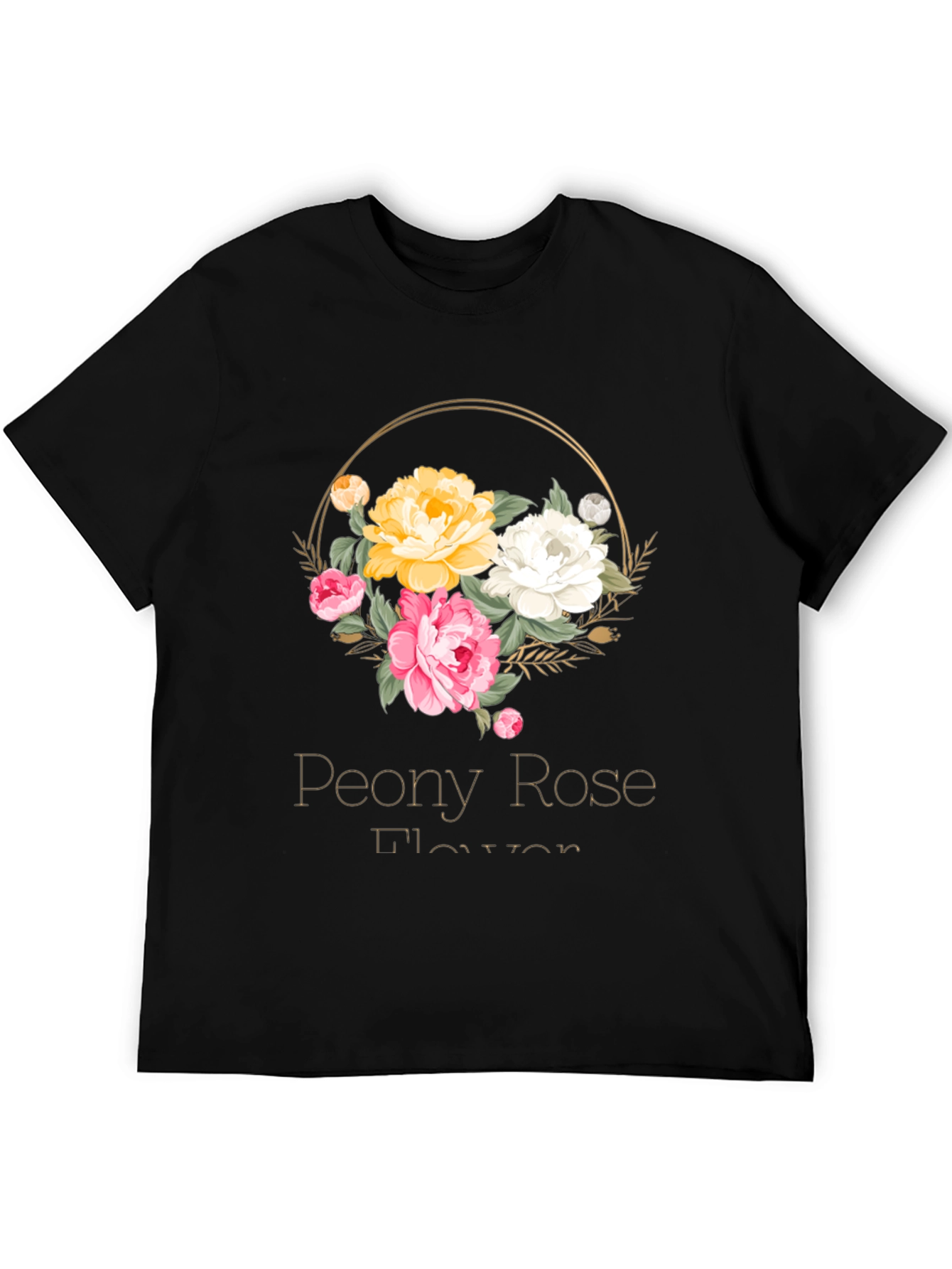 Peony Rose Flower T-Shirt Floral Graphic Tee