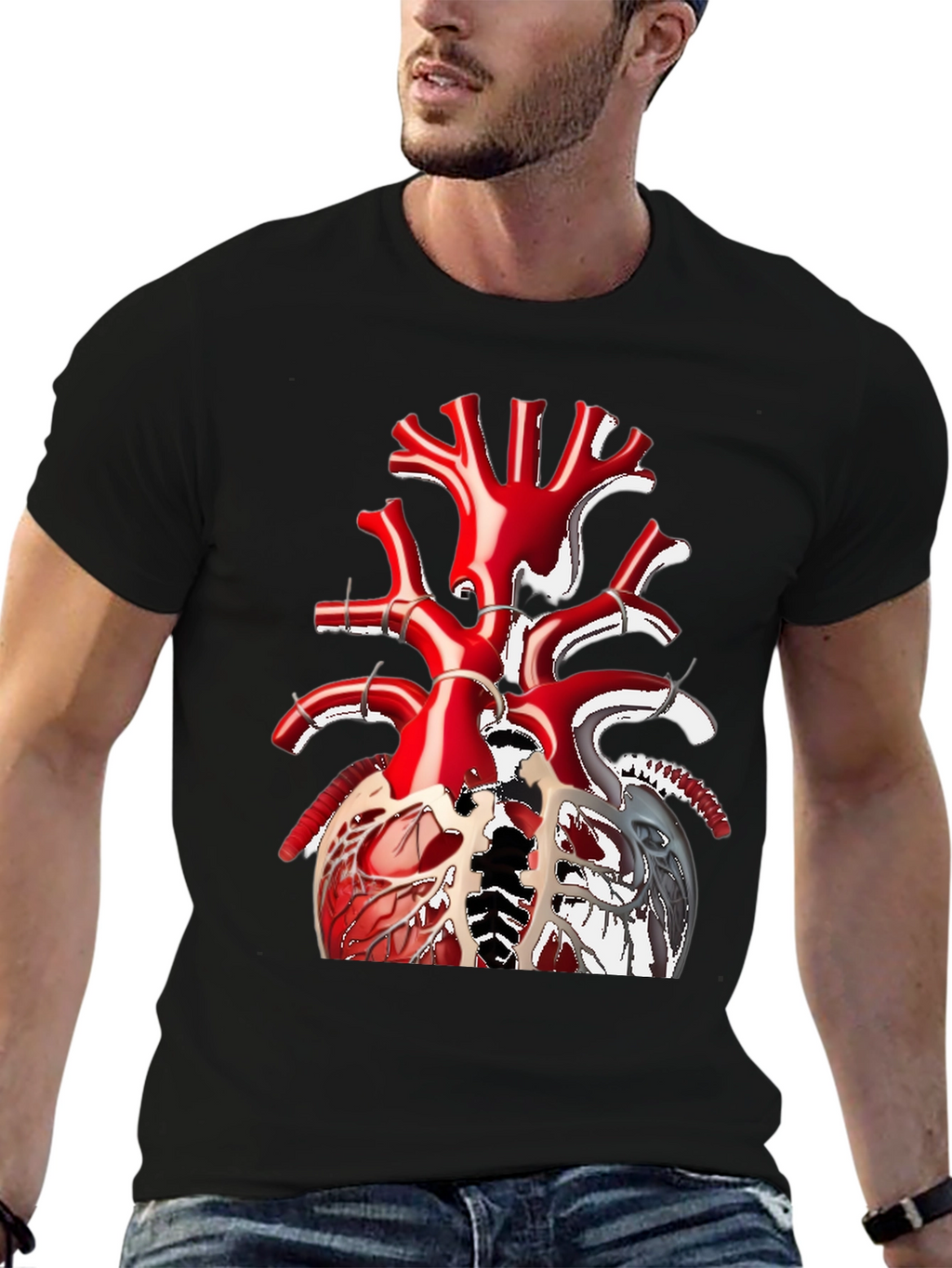 Anatomical Heart Tee - Unique Graphic T-Shirt