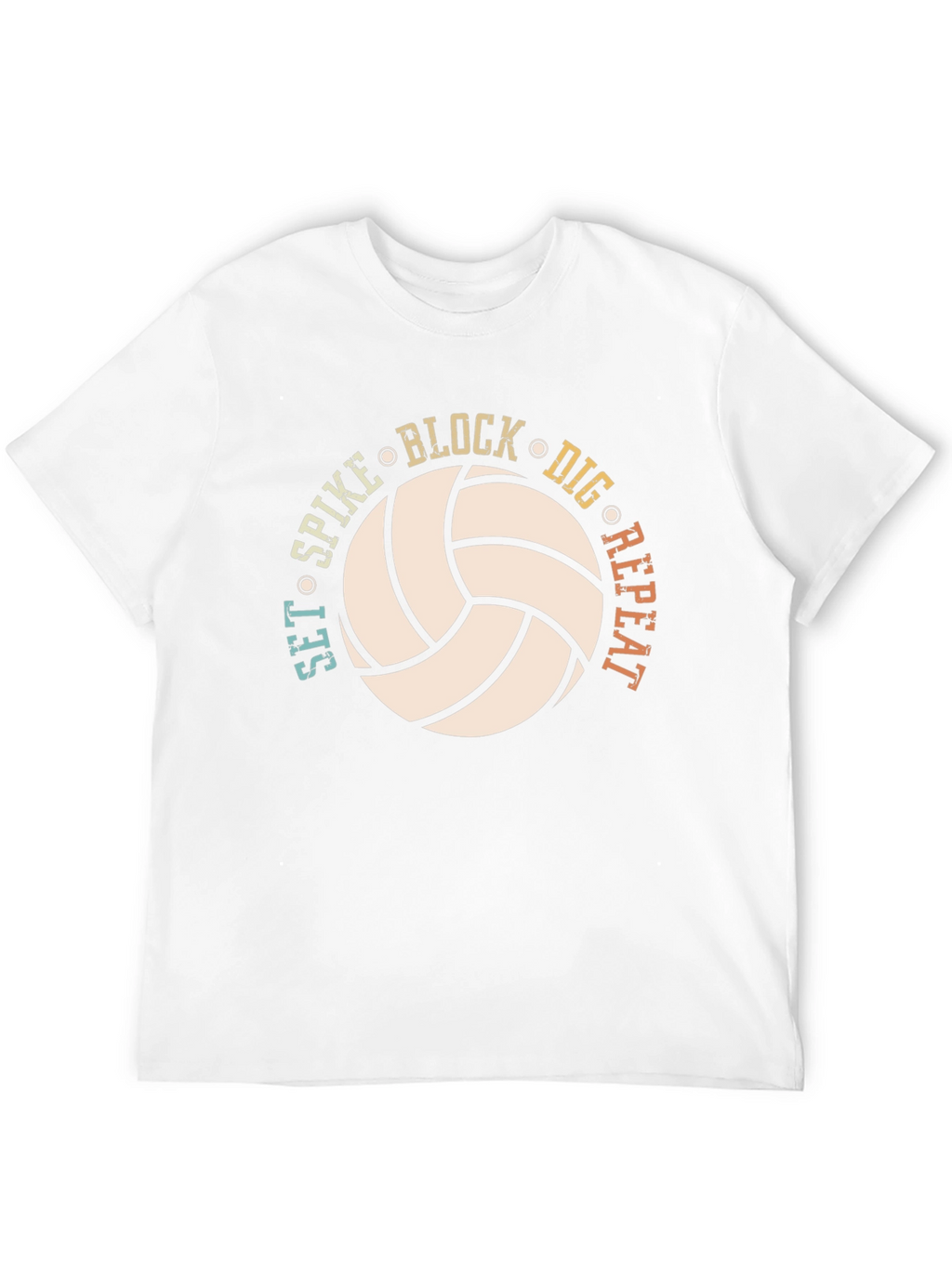 Volleyball Graphic T-Shirt - Set Spike Block Dig Repeat!