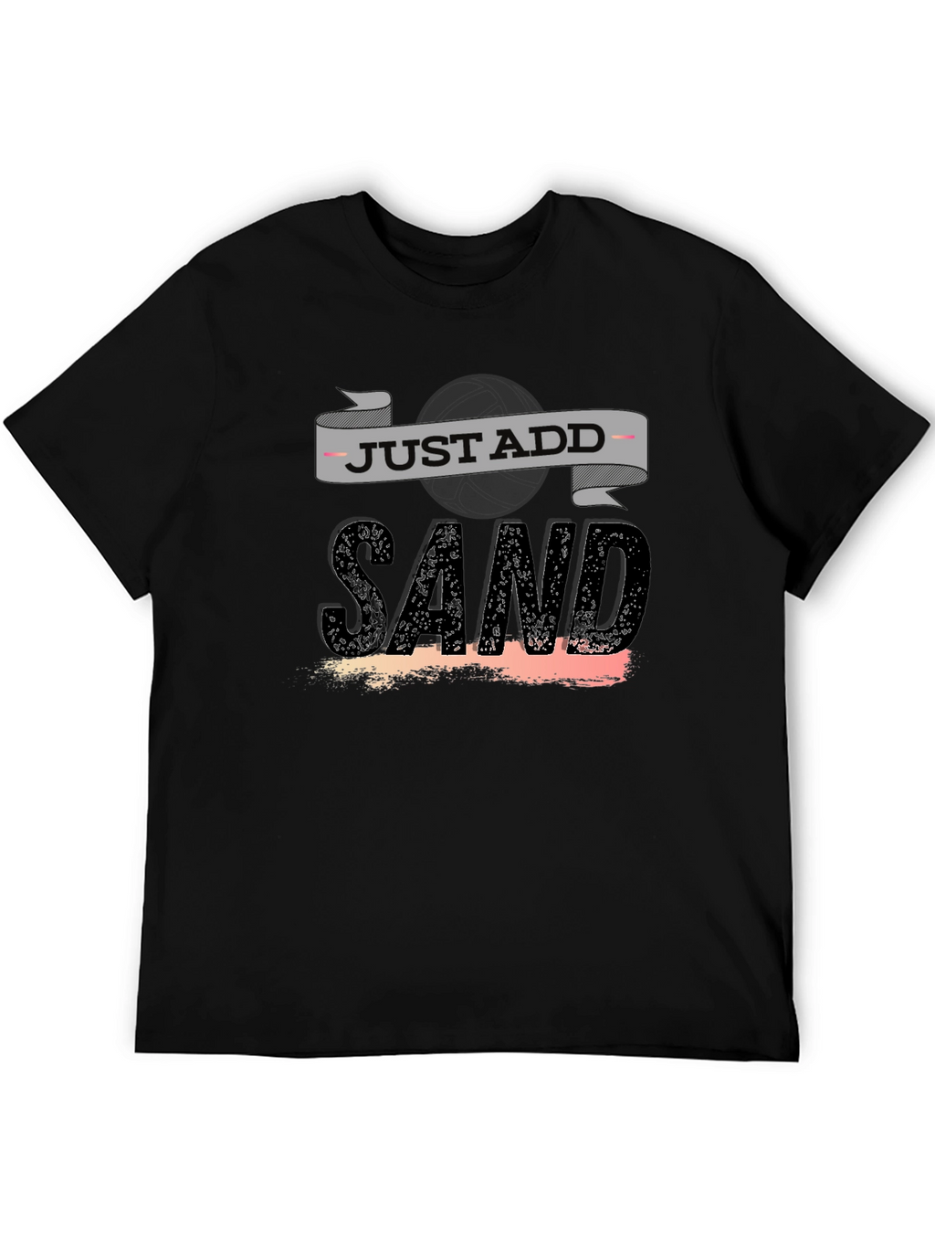 Just Add Sand Black T-Shirt - Beach Lover Apparel