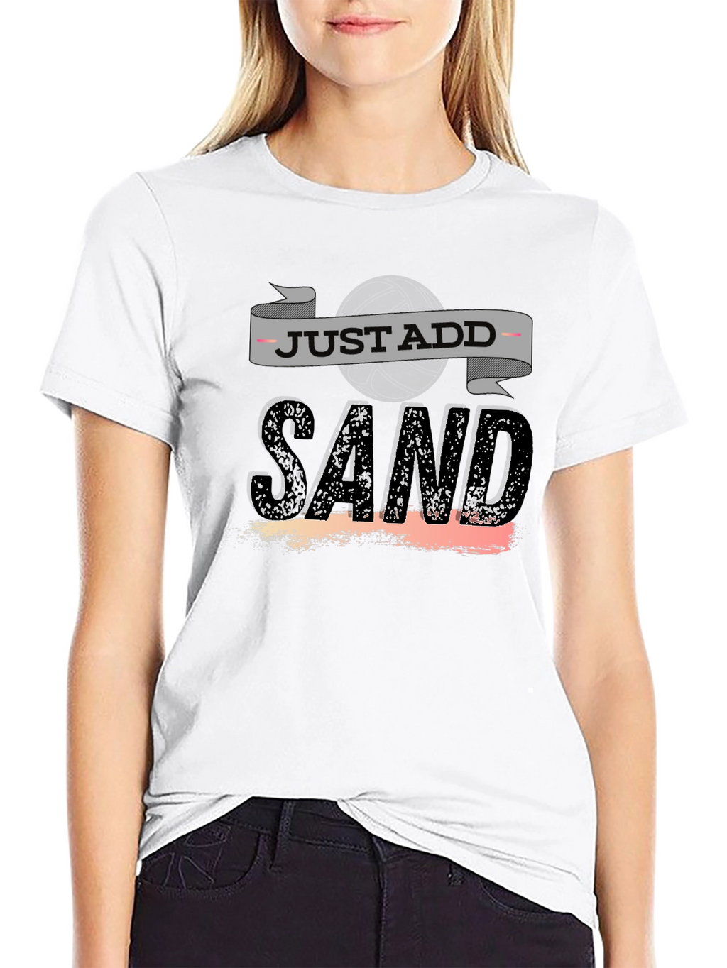 Just Add Sand Black T-Shirt - Beach Lover Apparel