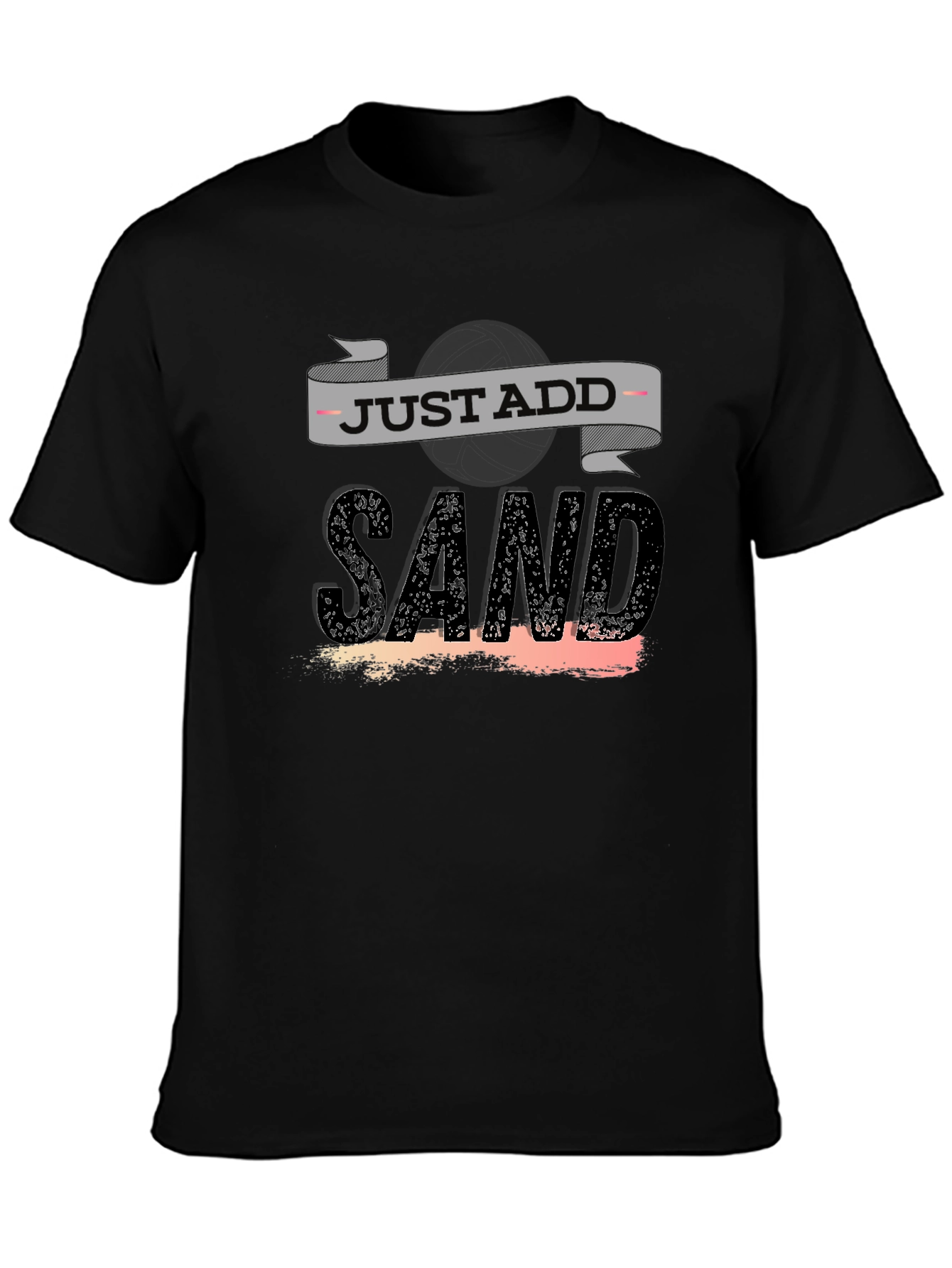 Just Add Sand Black T-Shirt - Beach Lover Apparel