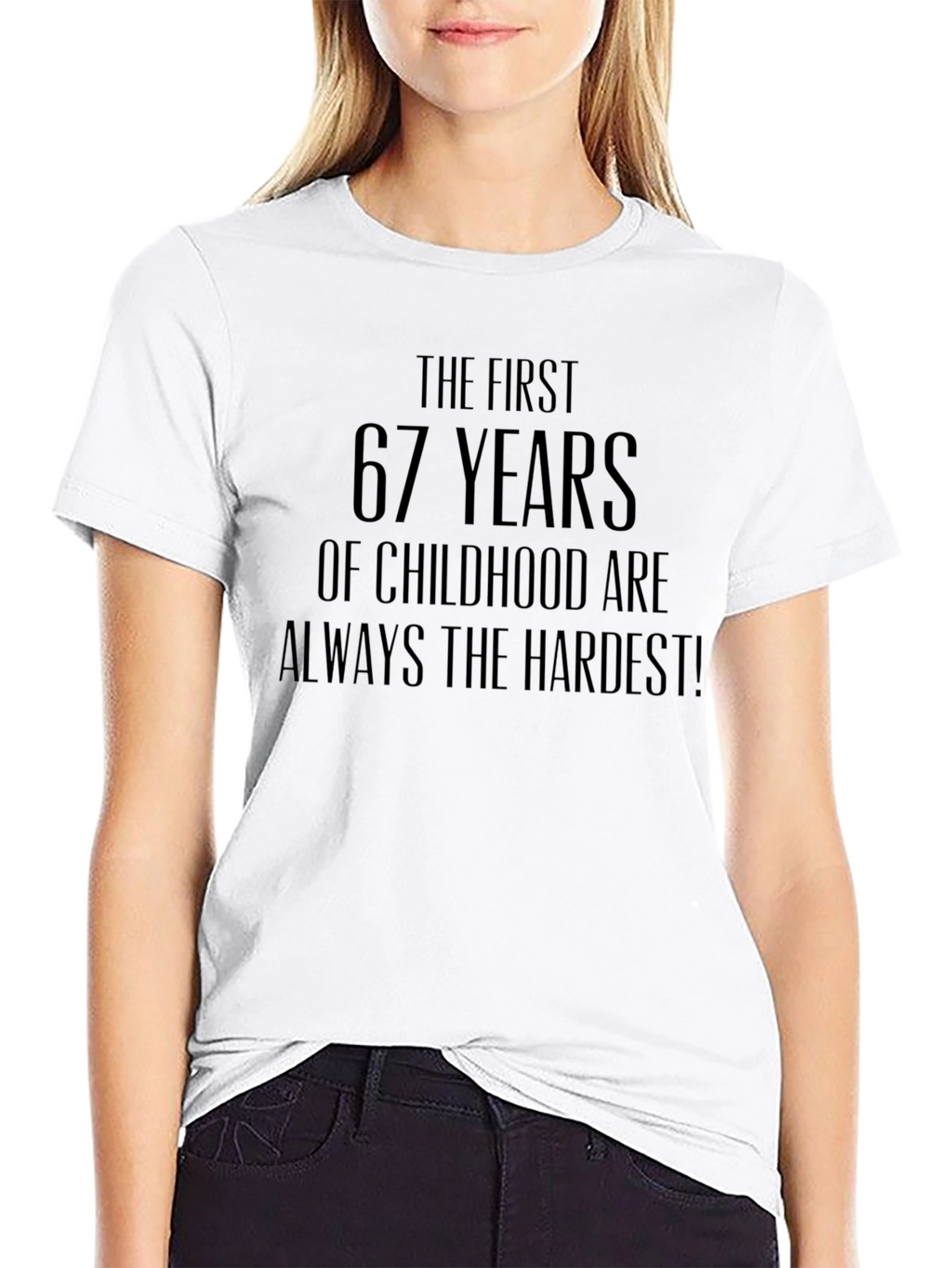 Funny 67th Birthday T-Shirt: Hardest Childhood