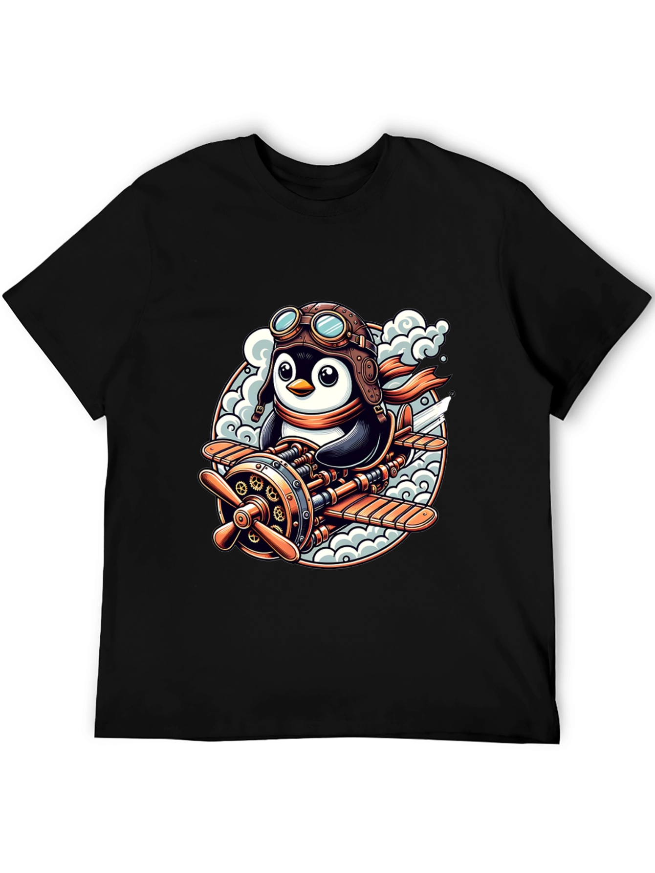 Steampunk Penguin Aviator T-Shirt