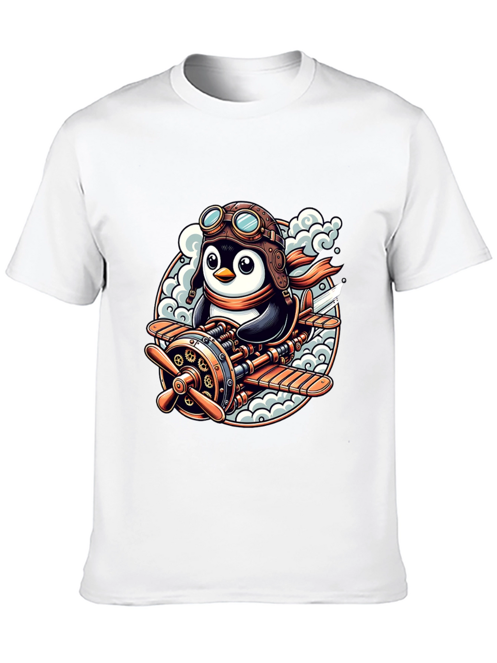 Steampunk Penguin Aviator T-Shirt