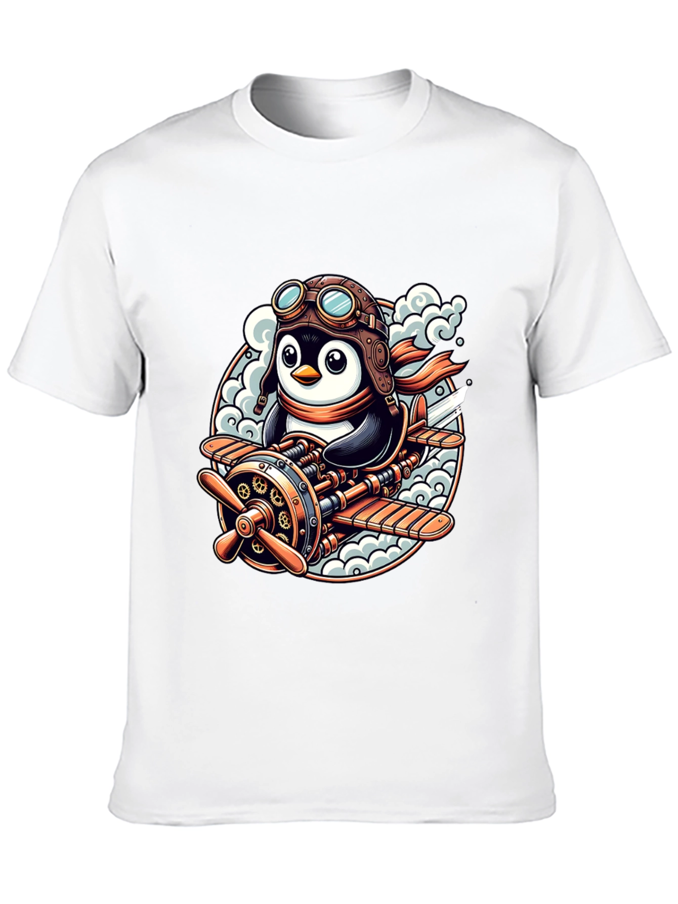 Steampunk Penguin Aviator T-Shirt