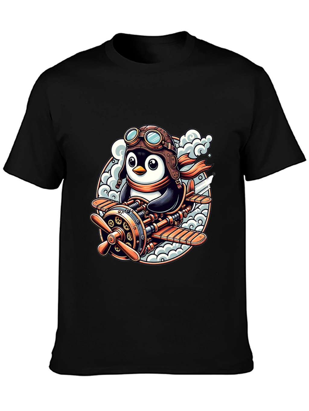 Steampunk Penguin Aviator T-Shirt