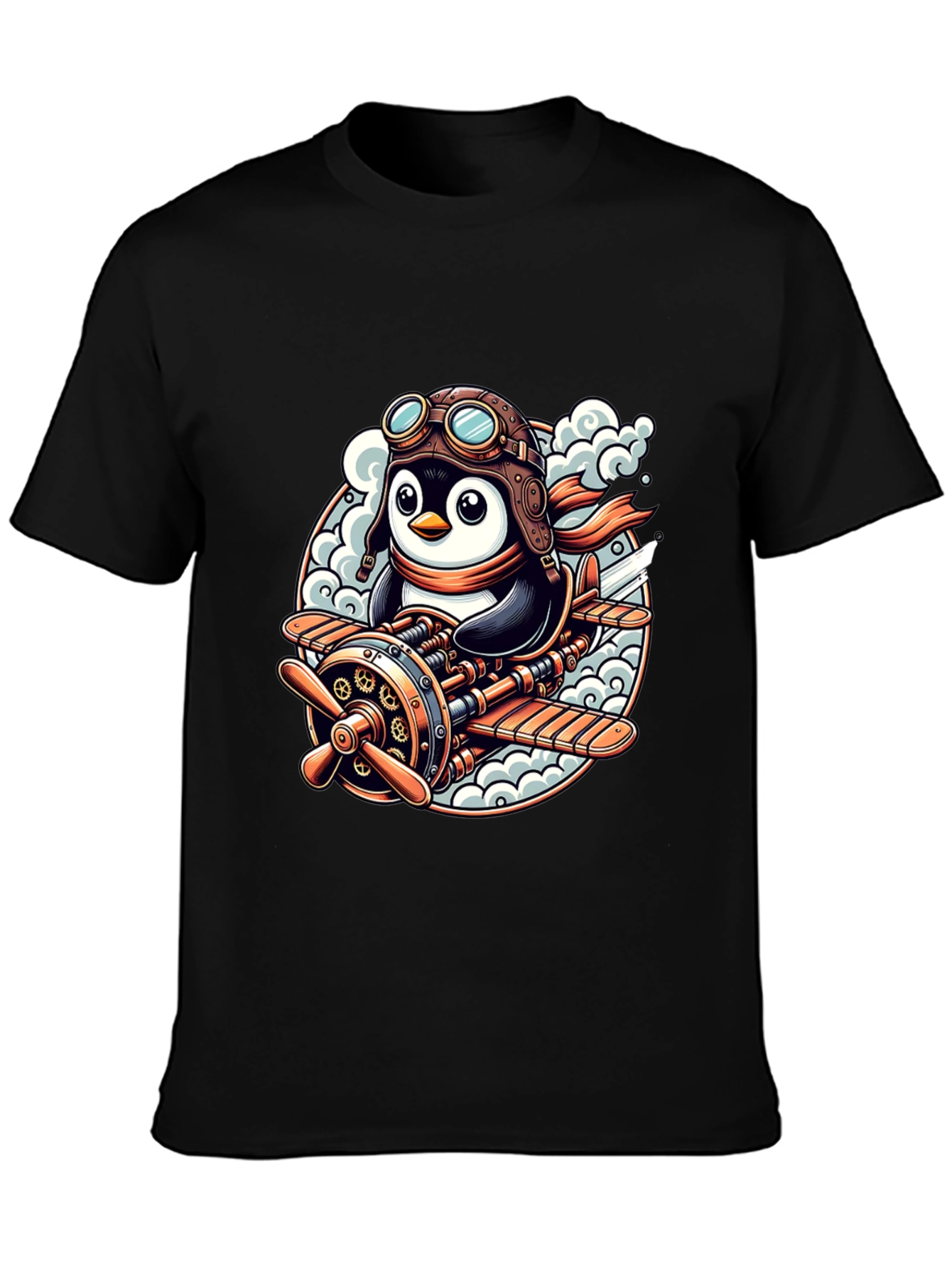 Steampunk Penguin Aviator T-Shirt
