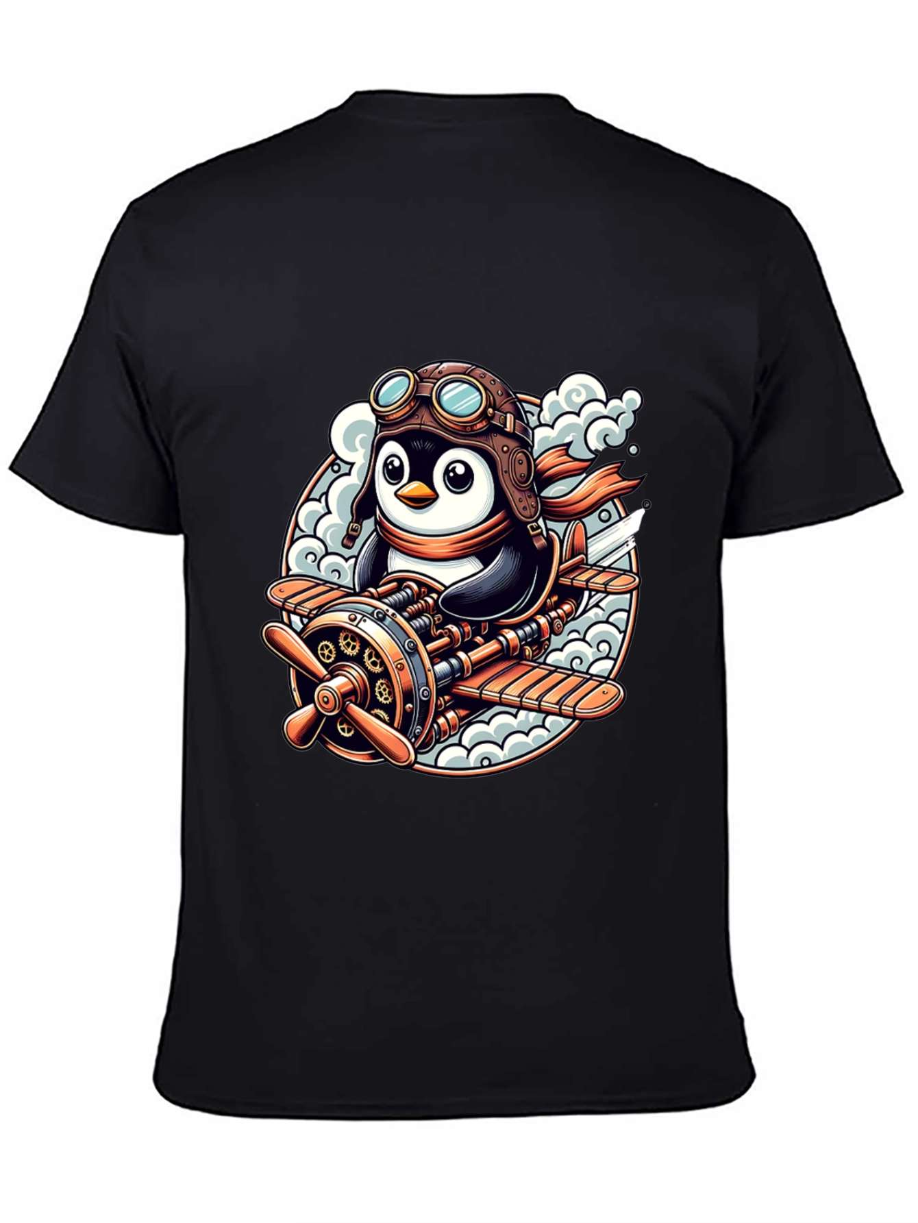 Steampunk Penguin Aviator T-Shirt