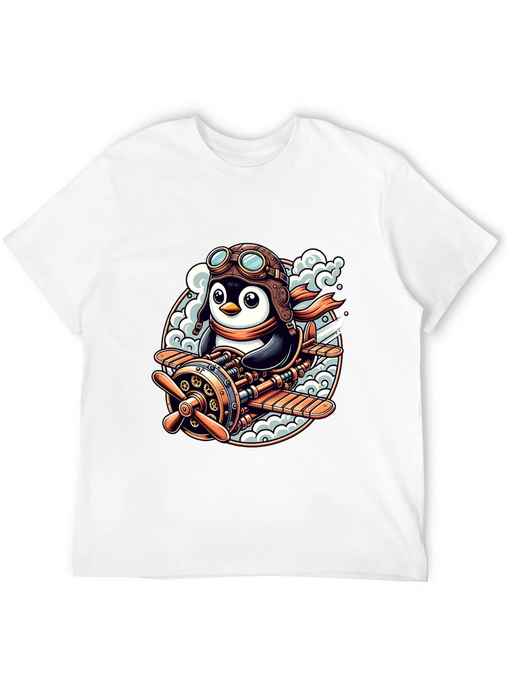 Steampunk Penguin Aviator T-Shirt