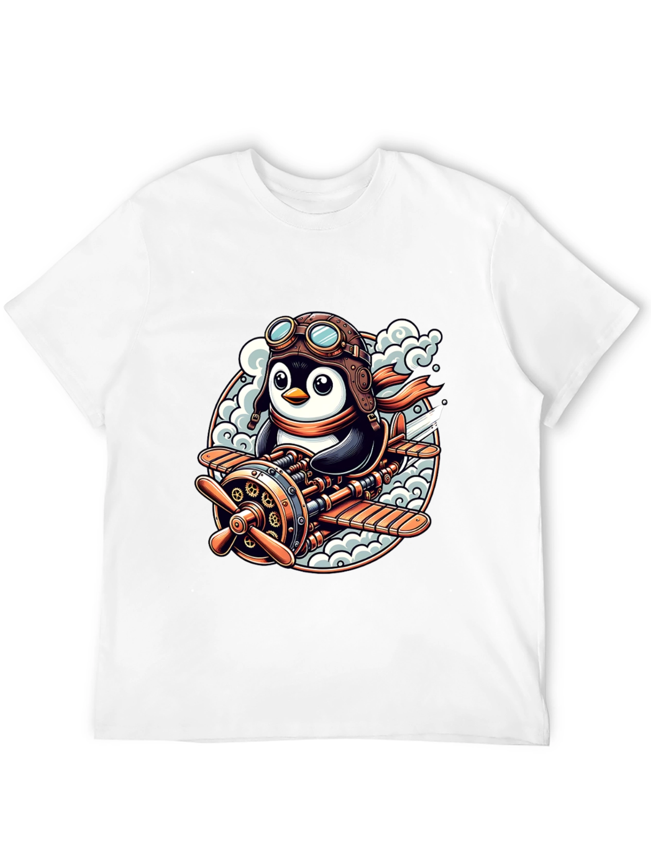 Steampunk Penguin Aviator T-Shirt